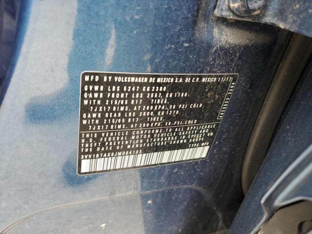 2018 VOLKSWAGEN TIGUAN S - 3VV1B7AX6JM084103