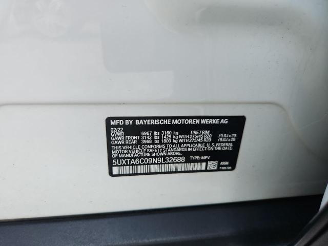 2022 BMW X5 XDRIVE4 5UXTA6C09N9L32688