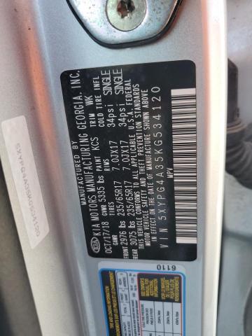 2019 KIA SORENTO L 5XYPG4A35KG534120