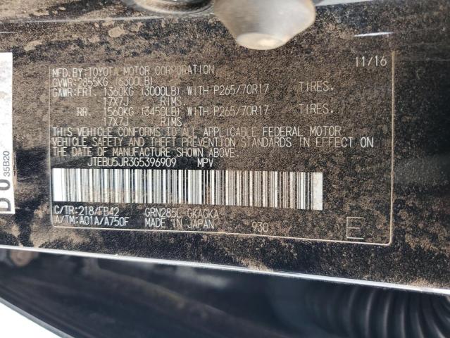 2016 TOYOTA 4RUNNER SR - JTEBU5JR3G5396909