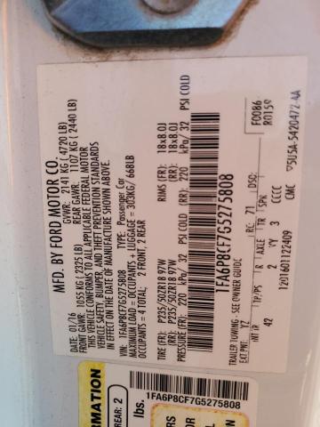 2016 FORD MUSTANG GT 1FA6P8CF7G5275808