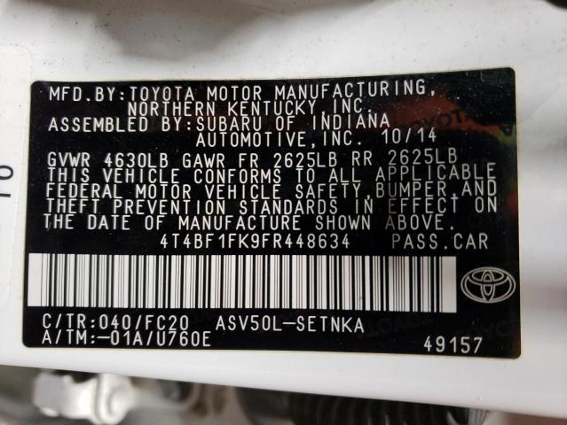 2015 TOYOTA CAMRY LE - 4T4BF1FK9FR448634