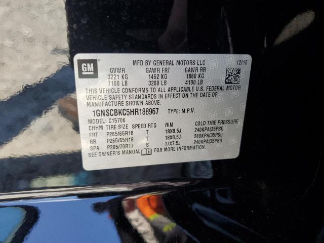 2017 CHEVROLET TAHOE C150 1GNSCBKC5HR188967