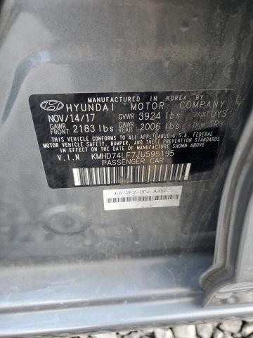 2018 HYUNDAI ELANTRA SE - KMHD74LF7JU595195