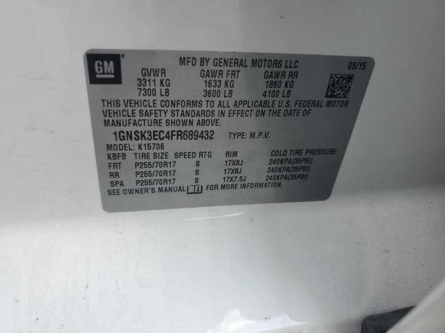 2015 CHEVROLET TAHOE SPEC 1GNSK3EC4FR689432
