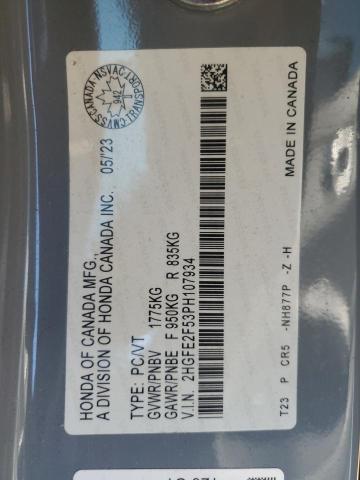 2023 HONDA CIVIC SPOR 2HGFE2F53PH107934