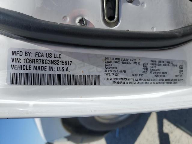2022 RAM 1500 CLASSIC TRADESMAN 1C6RR7KG3NS215617