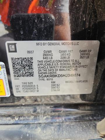2017 BUICK ENCLAVE 5GAKRBKD5HJ349074