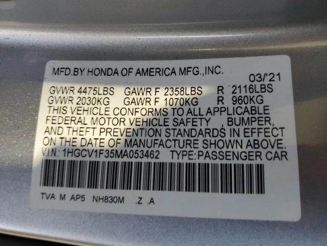 2021 HONDA ACCORD SPO - 1HGCV1F35MA053462