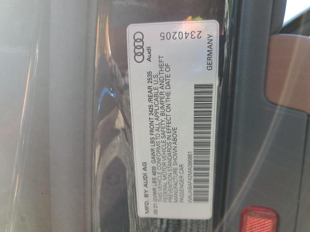 2021 AUDI A4 PREMIUM WAUABAF42MA086861