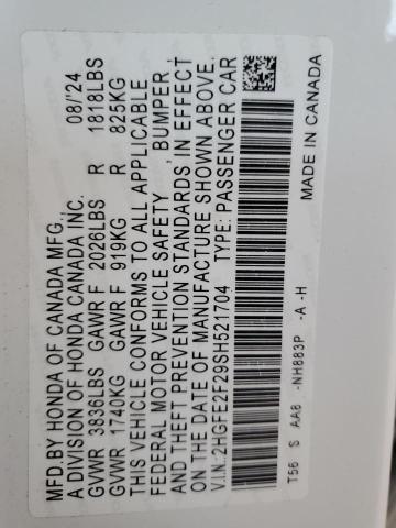 2025 HONDA CIVIC LX - 2HGFE2F29SH521704