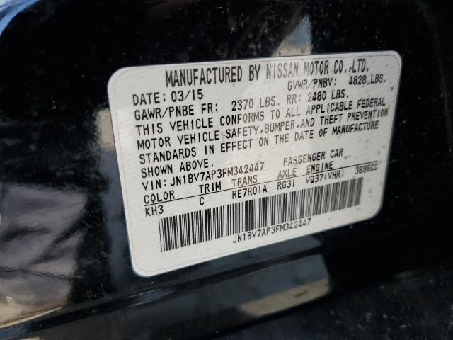 2015 INFINITI Q50 BASE - JN1BV7AP3FM342447