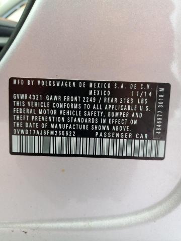 2015 VOLKSWAGEN JETTA SE - 3VWD17AJ6FM265622