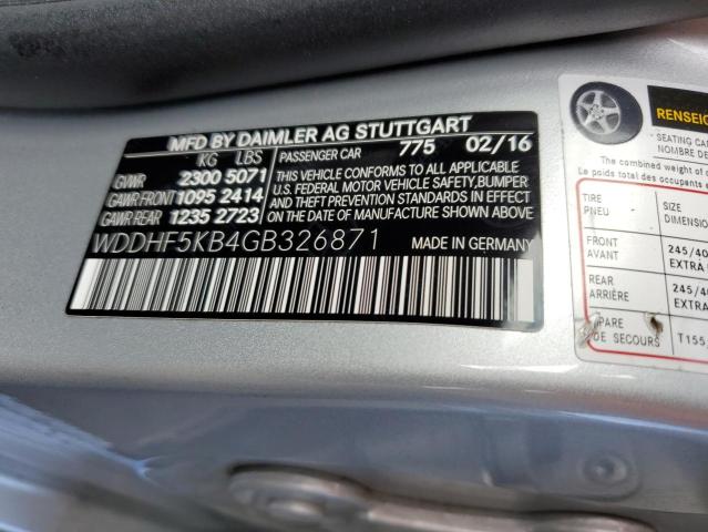 2016 MERCEDES-BENZ E 350 WDDHF5KB4GB326871