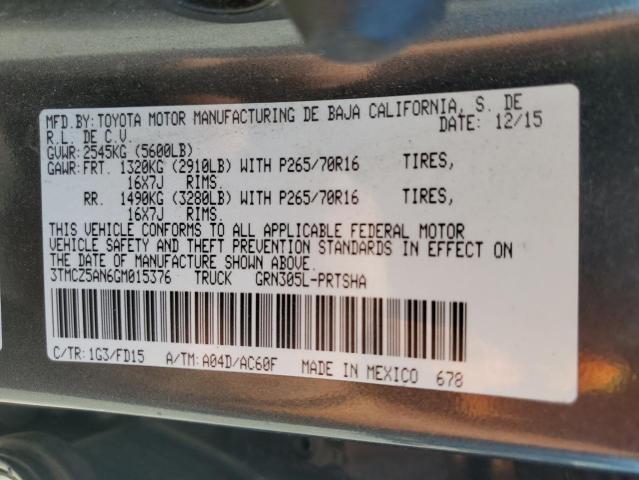 2016 TOYOTA TACOMA DOU 3TMCZ5AN6GM015376