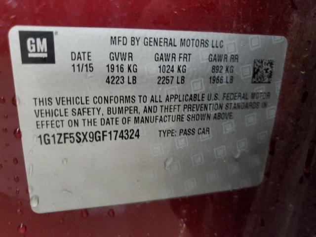 2016 CHEVROLET MALIBU LT - 1G1ZF5SX9GF174324