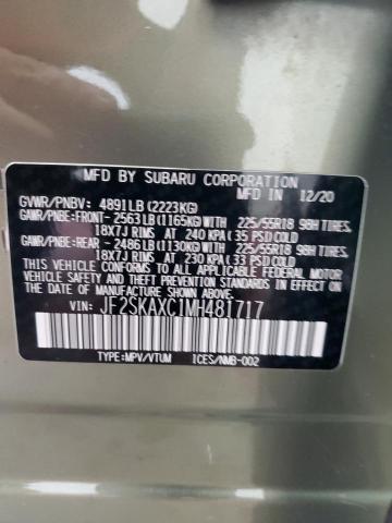2021 SUBARU FORESTER T JF2SKAXC1MH481717