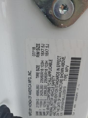 2018 HONDA CR-V TOURING 5J6RW2H96JL025919
