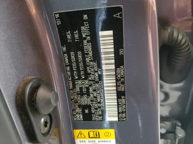 2017 LEXUS RX 350 BAS 2T2BZMCA4HC072312