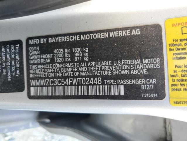 2015 MINI COOPER S C - WMWZC3C54FWT02448