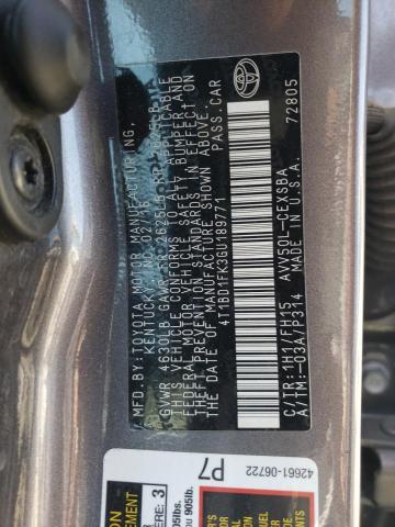2016 TOYOTA CAMRY HYBR - 4T1BD1FK3GU189771