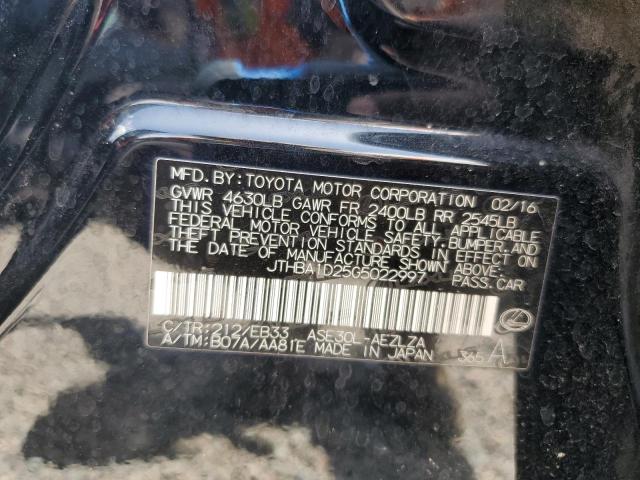 2016 LEXUS IS 200T JTHBA1D25G5022997