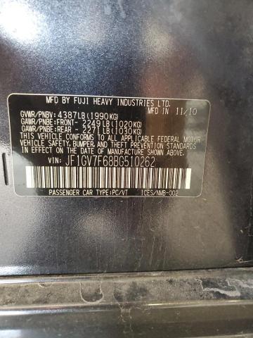 2011 SUBARU IMPREZA WR - JF1GV7F68BG510262