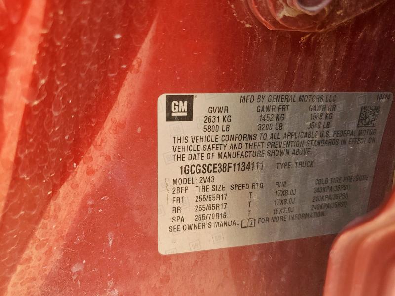 2015 CHEVROLET COLORADO Z - 1GCGSCE38F1134111