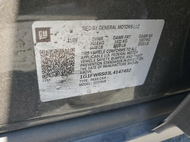 2020 CHEVROLET BOLT EV LT 1G1FW6S03L4147492