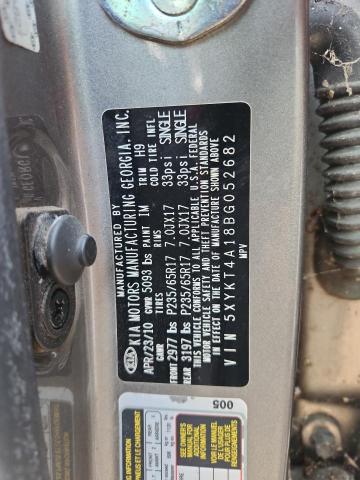 2011 KIA SORENTO BA - 5XYKT4A18BG052682