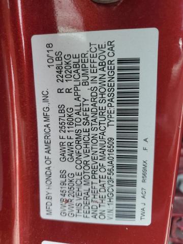 2018 HONDA ACCORD HYB 1HGCV3F56JA016509
