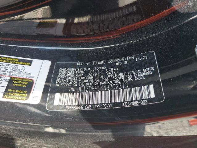 2022 SUBARU BRZ LIMITE JF1ZDBF14N8702313