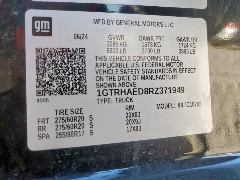2024 GMC SIERRA C15 1GTRHAED8RZ371949