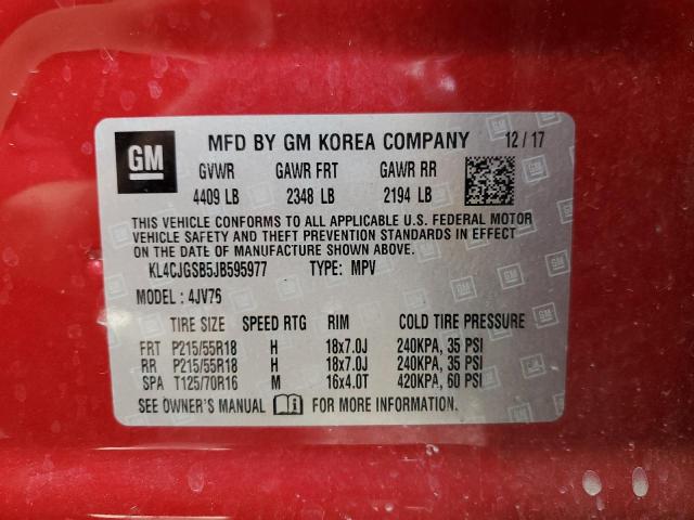 2018 BUICK ENCORE ESS KL4CJGSB5JB595977
