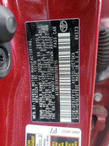 2017 TOYOTA CAMRY LE - 4T1BF1FKXHU708715
