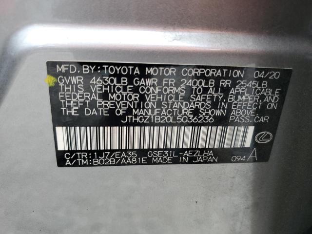 2020 LEXUS IS 350 F S JTHGZ1B20L5036236