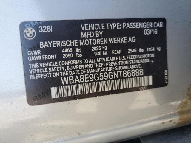 2016 BMW 328 I SULE WBA8E9G59GNT86888