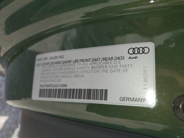 2020 AUDI A5 PREMIUM WAUTNAF53LA014364