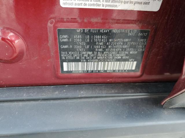 2012 SUBARU OUTBACK 2. - 4S4BRBLC2C3290532