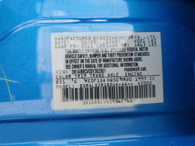 2025 NISSAN SENTRA SV 3N1AB8CV0SY362961