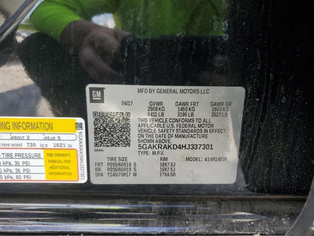 2017 BUICK ENCLAVE 5GAKRAKD4HJ337301
