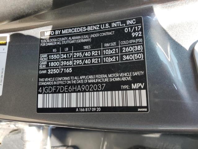 2017 MERCEDES-BENZ GLS 550 4M 4JGDF7DE6HA902037