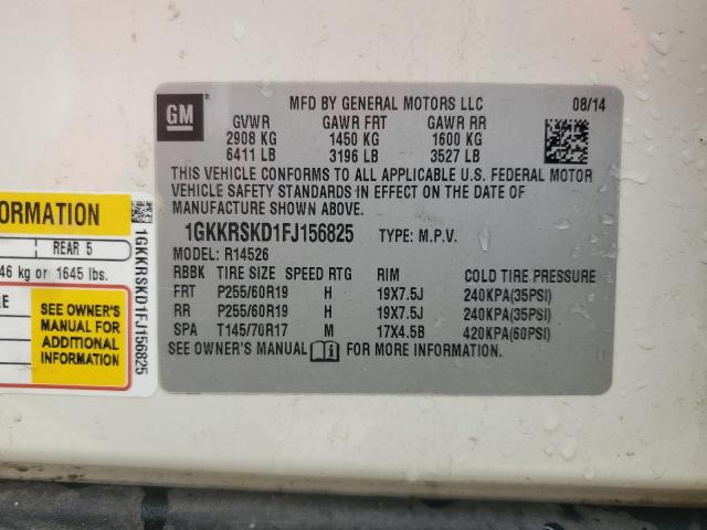 2015 GMC ACADIA SLT 1GKKRSKD1FJ156825