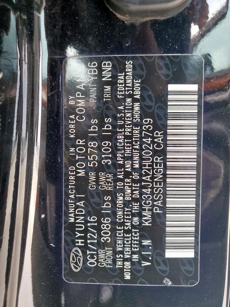 2017 GENESIS G90 PREMIU KMHG34JA2HU024739
