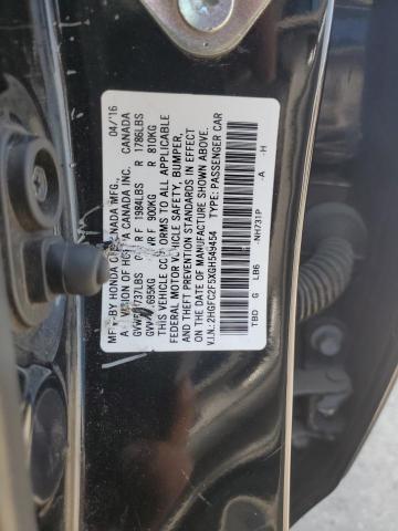 2016 HONDA CIVIC LX 2HGFC2F5XGH549454