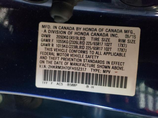 2015 HONDA CR-V EXL 2HKRM3H70FH552317