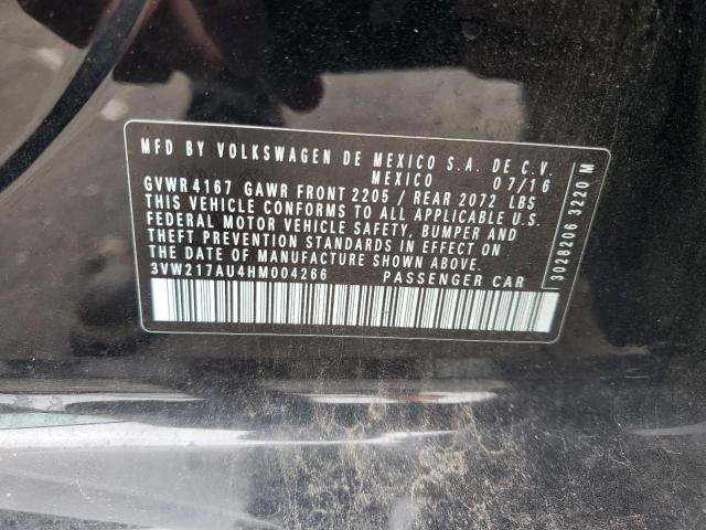 2017 VOLKSWAGEN GOLF S 3VW217AU4HM004266