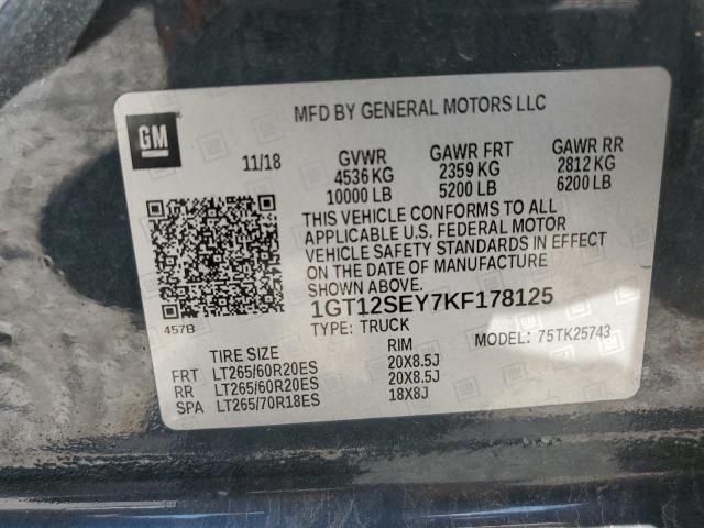 2019 GMC SIERRA K25 1GT12SEY7KF178125