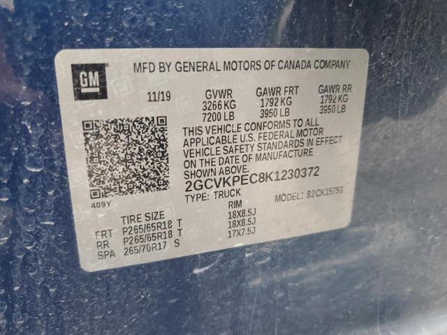 2019 CHEVROLET SILVERADO - 2GCVKPEC8K1230372
