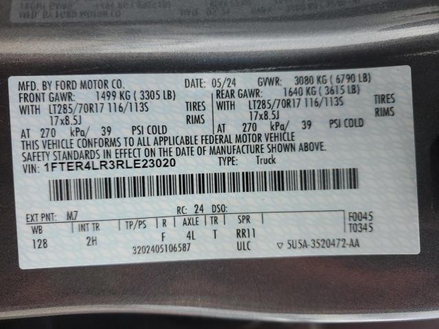 2024 FORD RANGER RAP 1FTER4LR3RLE23020